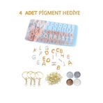 cnk craft shop Epoksi Alfabe Harf Kalıbı Epoksi Başlangıc Seti 25 Parça , Epoksi Başlangıç Seti Epoksi Reçine