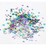 Cnk craft shop Kelebek Figürlü Gümüş Holografik Glitter, Epoksi Reçine ve Nail Art için, 5gr