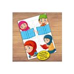 cnpromosyon Dini Kitap Okuyan Çocuklar 24 Parça Çocuklara Özel Yapboz Tablo-20774