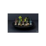 Çnr Home Collection 12 Parça Renkli Kahve Yanı 6 Lı Su Bardağı & 6 Lı Lokumluk- Şekerlik