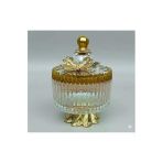 Çnr Home Collection Gold Metal Ayaklı Kapaklı Kelebekli - Şekerli - Sunumluk - Çerezlik