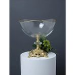 Çnr Home Collection Metal Ayaklı Lüxs Sunumluk Kase - Gold