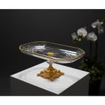 Çnr Home Collection Paşabahçe Timeless Baton Metal Ayaklı Sunumluk - Gold