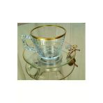 ÇNR Home Collection PAŞABAHÇE VELA FİNCAN TAKIMI 12 PARÇA 6 KİŞİLİK KELEBEKLİ YALDIZLI HEDİYELİK ÇEYİZLİK