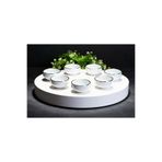 ÇNR Home Collection Porselen Gold Detaylı Sunumluk & Hediyelik Kahve Yanı Lokumluk & Şekerlik