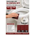 CNR Profesyonel Seri Su Zımpara Seti A4 Boyut 400-1000-1500 Kum 3 Adet Far Temizleme
