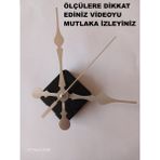 Cnr Shop Duvar Saati Mekanizması, 22 mm Şaft Sessiz Çalışır Akar Mekanizma Akrep-Yelkovan-Saniye-(Askısız) - Gümüş