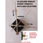 Cnr Shop Saat Makinesi, 14 mm Şaft Boyu Akar Sessiz Duvar Saati Mekanizması, Akrep-Yelkovan-Saniye-(Askısız) - Gümüş