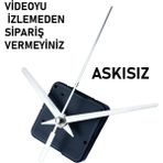 Cnr Shop Saat Mekanizması 18 mm Şaft Boyu Saat Makinesi Akar Sessiz Çalışır, Akrep-Yelkovan-Saniye-(Askısız) - Gümüş