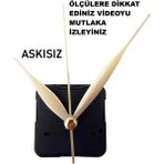Cnr Shop Saat Mekanizması, 18 mm Şaft Sessiz Çalışır Akar, Saat Motoru Akrep-Yelkovan-Saniye-(Askısız) - Altın