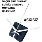 Cnr Shop Saat Mekanizması 22 mm Şaft Boyu Akar Sessiz Çalışır, Akrep-Yelkovan-Saniye-(Askısız) - Gümüş