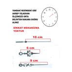 CNR SHOP Saat Mekanizması için Akrep Yelkovan Saniye Seti (MALZEME METAL) MEKANİZMA YOKTUR