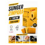 CNR Sünger - Ahşap Zımpara Kağıdı | Mutfak Banyo Bulaşık Sünger | Süngerli Bant Kağıt Zımpara ( 1 Metre - 220 Kum)