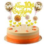 Cnrose Pasta dekorasyonu erkek çocuk 10. doğum günü Hello 10 pasta süsü altın kalp yıldız balon pasta dekorasyonu 10. doğum günü kız Happy 10. yaş doğum günü pasta dekorasyonu 10 yaş kız çocuk 10 yaş kız çocuk 10 doğum günü kız çocuk erkek çocuk