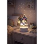 CNS GRUP 🌙✨ 3D LED ve Çift taraflı Gece Lambası – Dekoratif Kuromi Karakterli Masa Lambası