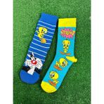 CNS Tweety ve Sylvester Çift Soket Çorap - Standart - Çok Renkli
