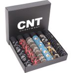 Cnt Erkek Boxer Likralı 6'lı Premium Paket - Saks - Antrasit - Turuncu
