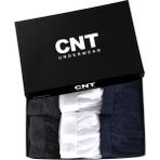 Cnt Erkek Boxer Likralı 6'lı Premium Paket - Siyah - Lacivert