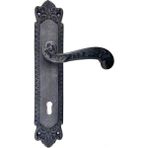 Cntma Antika Tarz Dekoratif Pirinç Sultan Banyo Kapı Kolu - 270X54MM, Oksit