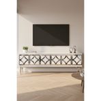 cnyr TSA1237BS - LEMTV120 TV STAND, TV SEHPASI BEYAZ - SILVER 120CM