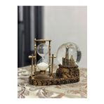 CO Goals Shop Paris Eyfel Işıklı Sulu Kar Küreli Kum Saati Hediyelik Eiffel Retro Cam Küre Kum Saati Biblo Gold