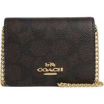 Coach Mini Wallet On A Chain Zincir Askılı Mini Çanta - Acı Kahve