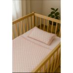 Coachbe Dantelli Bebek Pike Takımı pembe 2 Parça – 120X122 cm Pike + 38X56 cm Yastık