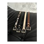 coaksco Kadın Klasik Toka 4'lü Set (LEO&EKRU&SİYAH&KAHVE) Pantolon & Etek & Ceket & Şort & Elbise Kemeri
