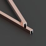 Coavoo 18 adet U-Profil Alüminyum 5 mm x 5 mm (GxY) x 2,5 m (U-Kandal) Parlak Pembe Altın Eloksal – Toplam uzunluk 45 m duvar çıtaları, dekoratif çıtalar ve derz kaplaması için