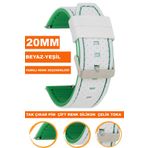 COBRA 20mm Fossil-Welder-Casio-Seiko-Omega-Armani Saat Uyumlu Silikon Saat Kordonu Kayışı A5420