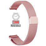 COBRA 20mm Fossil-welder-casio-seiko-omega-armani Uyumlu Mıknatıslı Hasır Metal Saat Kordonu Mıkhsr20