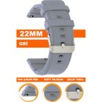 Cobra 22MM Fossil-Welder-Casio-Seiko-Omega-Armani Saat Uyumlu Silikon Saat Kordonu MSLK22 - Gri