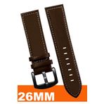 COBRA 26mm Fossil-Welder-Casio-Seiko-Omega-Armani Saat Uyumlu Deri Saat Kordonu Kayışı AL11SFT26MM