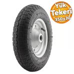 Cobra El Arabası Yük Taşıma Tekeri Bilyeli Rulmanlı Havalı Dubleks 350X70 Mm Çelik Jant Tekerlek