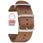 COBRA Samsung Galaxy Watch 3 41mm Kasa Uyumlu 20mm Nato Tekstil Kumaş Saat Kordonu NTCFT20