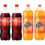 Coca-Cola 2,5 lt 2 adet + Fanta Portakal 2,5 lt 2 adet 4'lü Set