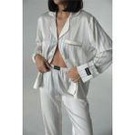 Coccolarsi Sogni Lineari Saten Uzun Pijama Takımı LDK06 - Sarı - XL