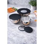 Cocinero 1099 9 Parça Karıştırma Kabı 16*20*24 - 0 - 19 lt - Gümüş