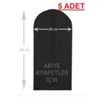 Coco Life (5 ADET) Abiye Elbise Kılıf Gamboç 60x160 Siyah Tela Nonvoven Uzun Boy