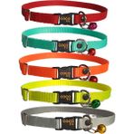 Coco Pet Kedi Boyun Tasması Zilli 5'li Set 20-37 cm Turuncu Turkuaz Sarı Gri Kırmızı