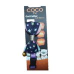 Coco Pet Papyon Lacivert Yıldız Desenli Ayarlanabilir Kedi Ve Minik Köpek Tasması