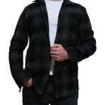 Cococan8 Erkek Oduncu Gömlek Slim Fit Uzun Kol Ekose Desen Siyahlı Yumuşak Dokulu - 2XL - Çok Renkli