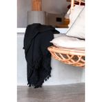 Cocoon %100 Pamuk 4 Kat Müslin Koltuk Şalı Siyah 130x170 - 130 x 170 cm