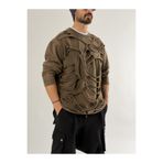COCOPELLI Street Yıkamalı Kahverengi Tasarım Erkek Sweatshirt COC2648