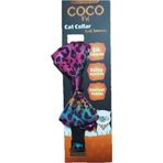 Cocopet Papyon Pembe Desenli Ayarlanabilir Kedi ve Minik Köpek Tasması