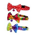Cocopet Papyonlu Kedi Boyun Tasmas 3 Lü Set Papyonlu Zilli 17-30 Cm Ayarlanabilir Kedi Papyon Fiyonk