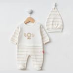 Cocopoco Şapkalı Bebek Tulumu 1072 - 3 - 6 Ay - Bej