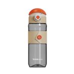 Cocosmile 580ml Silikon Gövde Düğme Desenli Rahat İçim Tritan Çocuk Matarası (Krem)