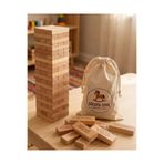 COCOTA TOYS Wooden Fun Cocota Toys Cezalı Jenga Denge Oyunu 57 Parça (Bez Kese İçeresinde)