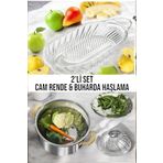 CocoVia ( 2'li Set ) Buharda Haşlama Aparatı/ Cam Rende Bebek Rendesi (Cam Rende / Buharda Haşlama )
